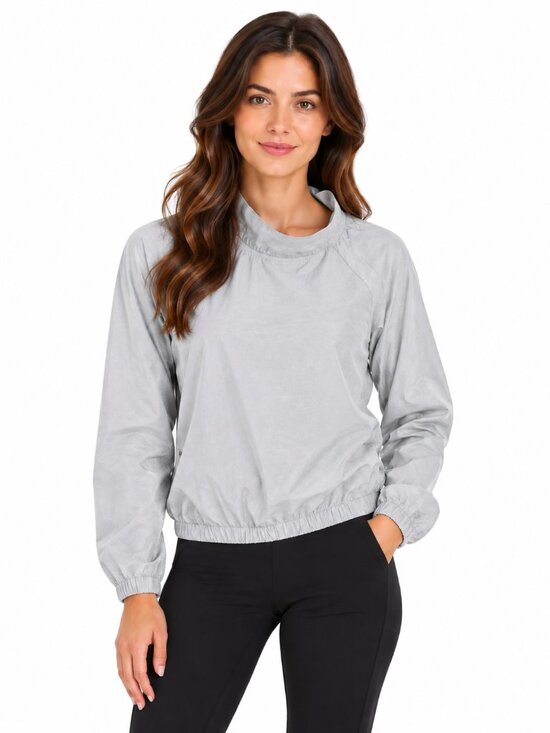 lululemon athletica Tops - Lululemon Light Gray Long-Sleeve Pullover Top